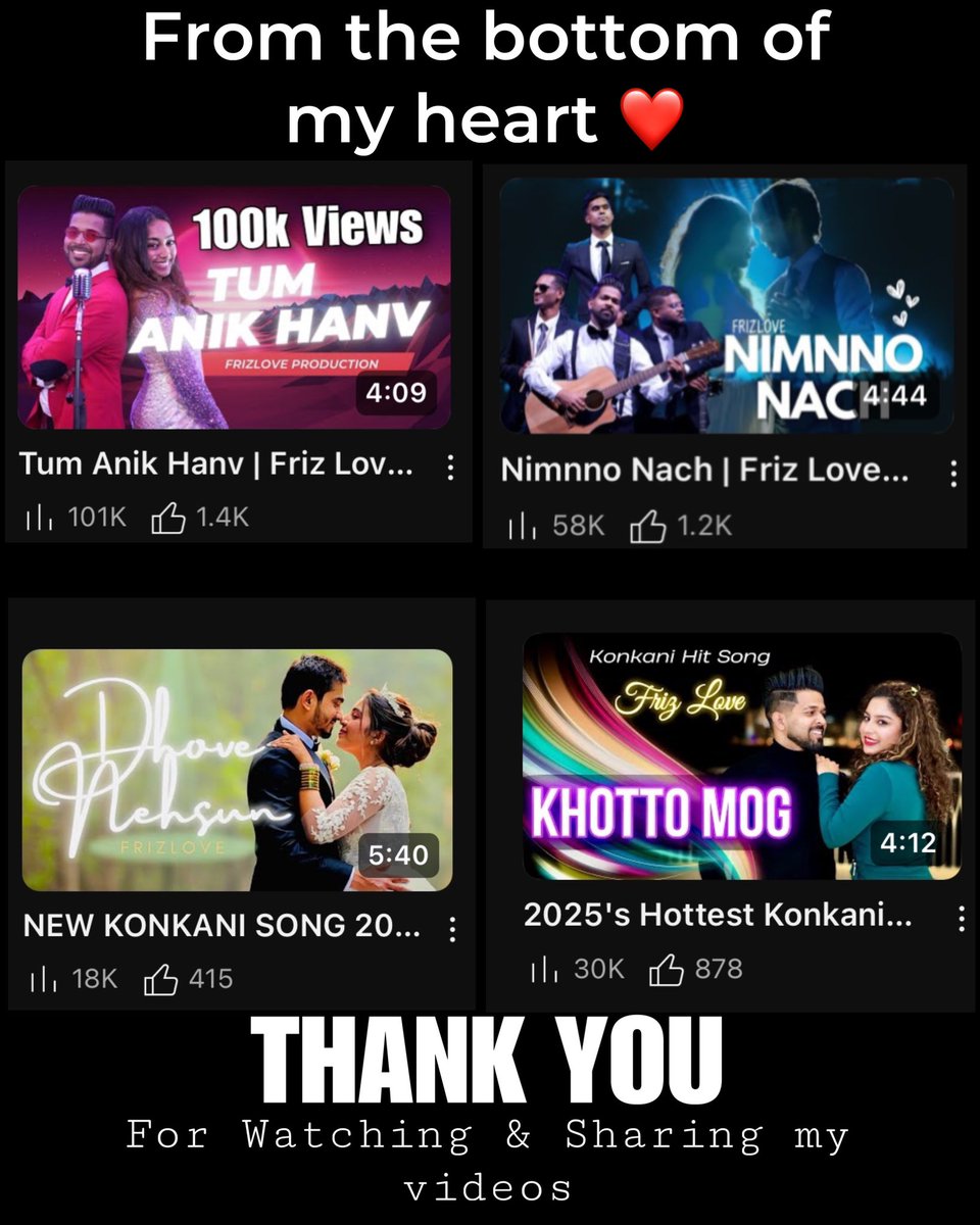 🎶 Grateful Beyond Words 🎶

To everyone who listens, shares, and supports my music – THANK YOU! 🙏 The numbers may be small, but to me, they’re worth millions. Your love and encouragement mean everything. 💖

Let’s keep spreading the music and the joy it brings! 🎤🌟

Friz Love
