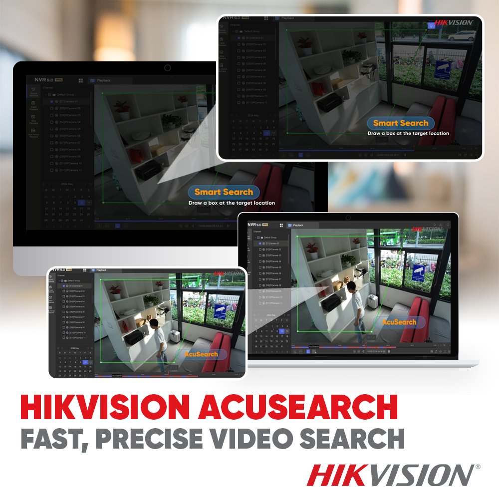 Tired of sifting through hours of surveillance footage? Hikvision’s NVR 5.0 firmware featuring AcuSearch delivers lightning-fast, accurate video retrieval. Streamline your security operations today. hubs.li/Q032sGGv0