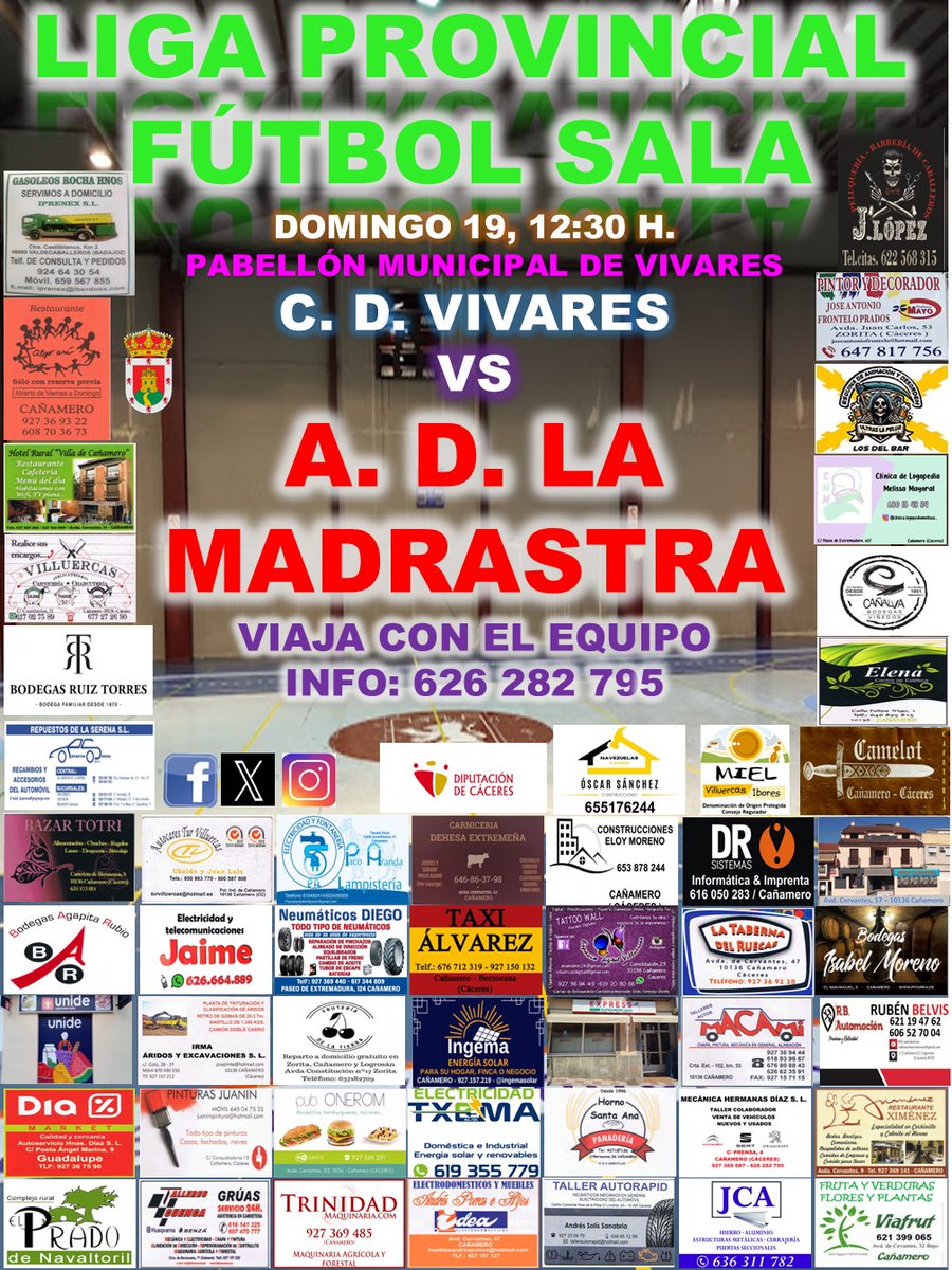 ⚽️ Jornada 8 ⚽️

🆚 @cdvivaresfutbolsala 
📍Pabellón Municipal de Vivares 
📆  Domingo 19 de Enero 
⏱️12:30 H

❤️ SOMOS EQUIPO 🤍