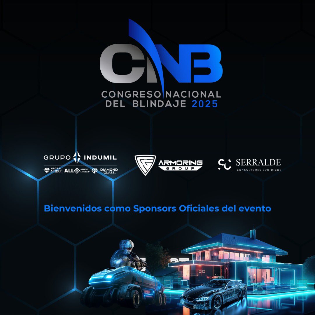 Nos complace anunciar que Grupo Indumil, Armoring Group y Serralde Consultores Jurídicos participarán como patrocinadores en #CNB2025 

💥 Aprovecha costo preferencial antes del 20 de enero

🌐 Reserva ahora: congresonacionaldelblindaje.com.mx

¡El futuro del blindaje te espera! 🚀