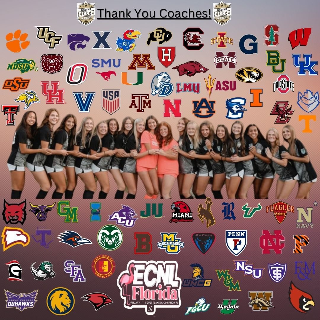Gretna Elite Academy ECNL (@gea_ecnl) on Twitter photo Well done to all the girls nominated following their play in #ECNLFL 🌴
A combined record of 7-2 & <a href="/Gretna08ECNL/">GEA 08G ECNL</a> & <a href="/GEA_09_ECNL/">GEA_09_ECNL</a> go UNDEFEATED…AGAIN😤
Not to forget the incredible amount of scouts who watched them 🤩
Leaders. Play. Here.
#GEAECNL #BeElite Well done to all the girls nominated following their play in #ECNLFL 🌴
A combined record of 7-2 & <a href="/Gretna08ECNL/">GEA 08G ECNL</a> & <a href="/GEA_09_ECNL/">GEA_09_ECNL</a> go UNDEFEATED…AGAIN😤
Not to forget the incredible amount of scouts who watched them 🤩
Leaders. Play. Here.
#GEAECNL #BeElite