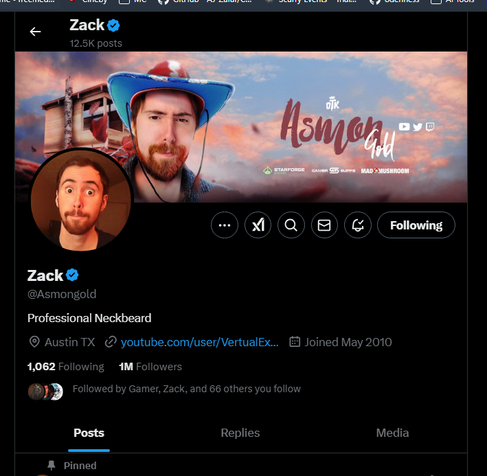 LastOlie's tweet photo. @Asmongold Your verified again https://t.co/AyFPlzCvfF