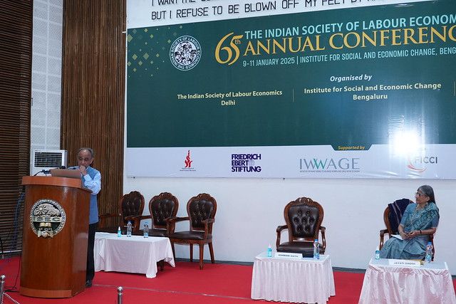 isle_india's tweet photo. Ajit Ghose Memorial Lecture
Prof. Ashwani Saith delivered a talk on "Agrarian, Labour, and Social Questions in Structural Transitions." Chaired by @Jayati1609 , it explored global structural changes.
#ISLE2025 #AgrarianEconomy #LabourTransitions #StructuralChange https://t.co/WUIvvqWQRP