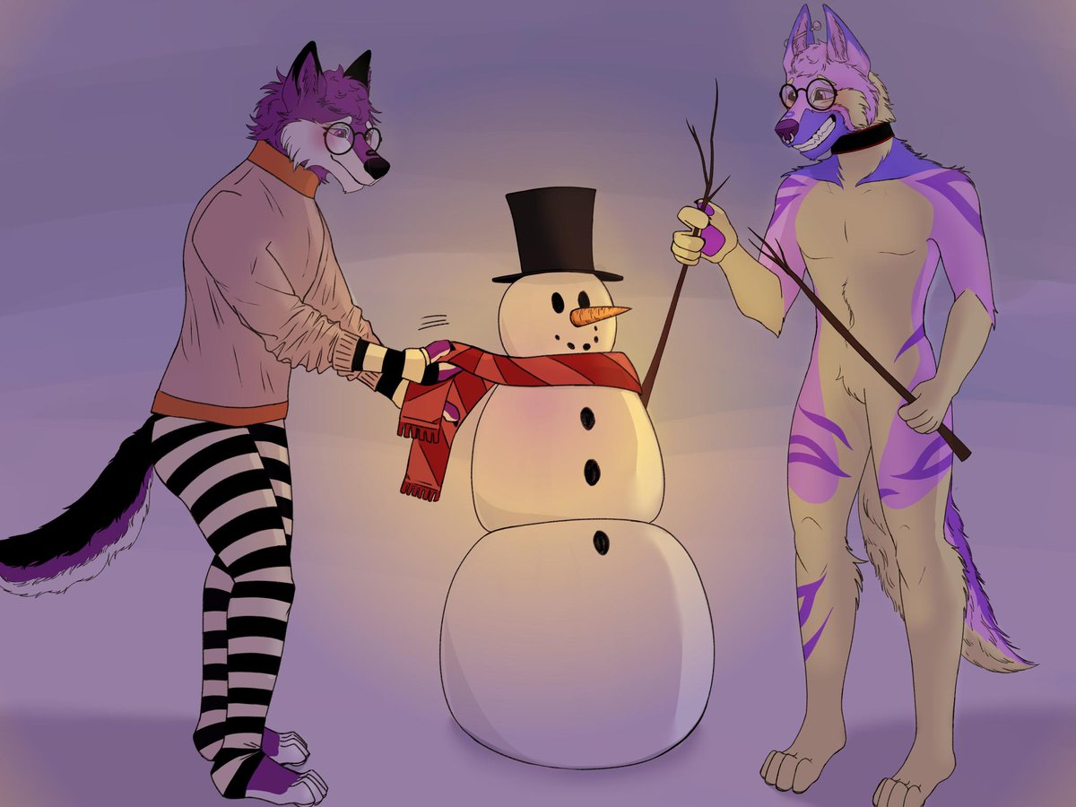 MCirvulp's tweet photo. Me and my hubby making a snowman :3 done by one of my best friends @ranpsyched (her art is amazing) https://t.co/opuWXE0oat