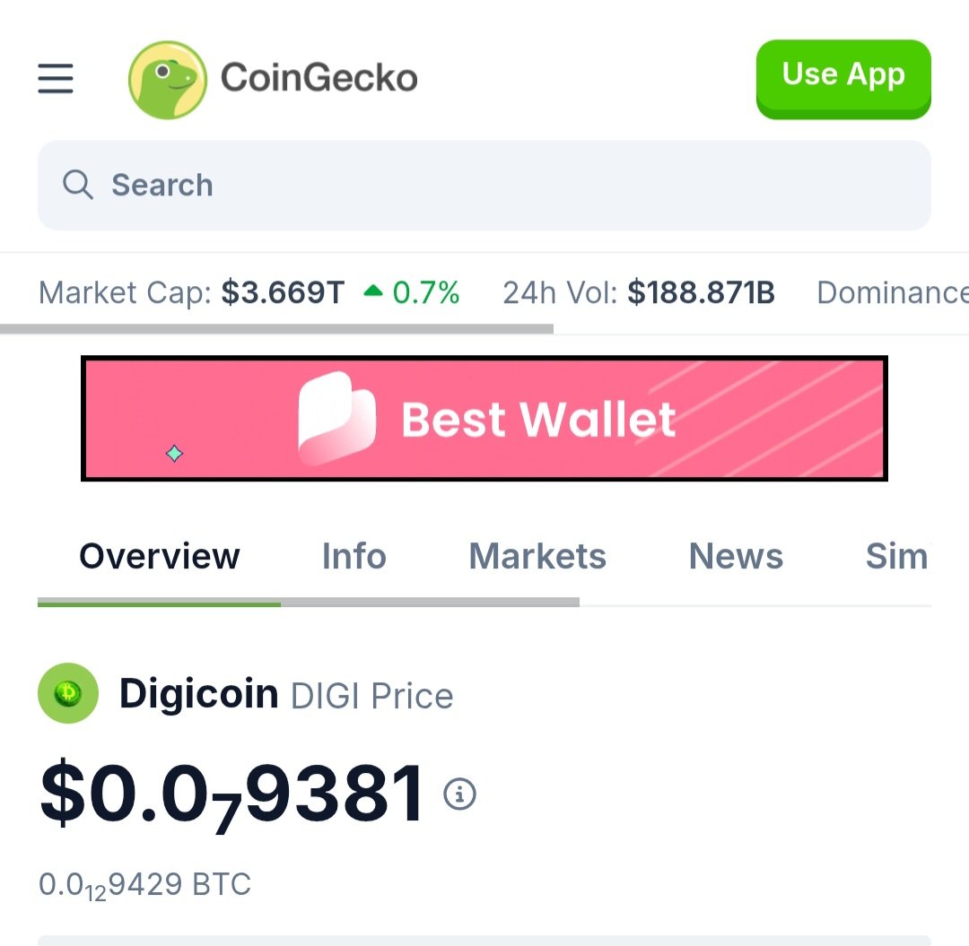 #Digicoin $Digicoin 
Listed on #CoinGecko #Bitmart 1st exchange.  #Timessquare #Billboard 
#Solana #Phantomwallet 
Missed #Dogecoin #ShibArmy #SAFEMOON #Saitama  NFA DYOR great community based dev, #Elon #DonaldTrump
Contract Address
AUdUEc98MGfEHJiJfCgMaW8gKdcfNDio8BFzGKBwjztC