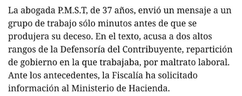 Iherreraa's tweet photo. Son dos altos rangos de la Defensoría del Contribuyente.  Ellos son los culpables directos del "suicidio" de la abogada del Ministerio de Hacienda.  Este gobierno ya lo sabe y tratará de ocultarlos.  Hay que encontrarlos y ver cuantas denuncias hay en su contra. https://t.co/7Pg1YLmz4O
