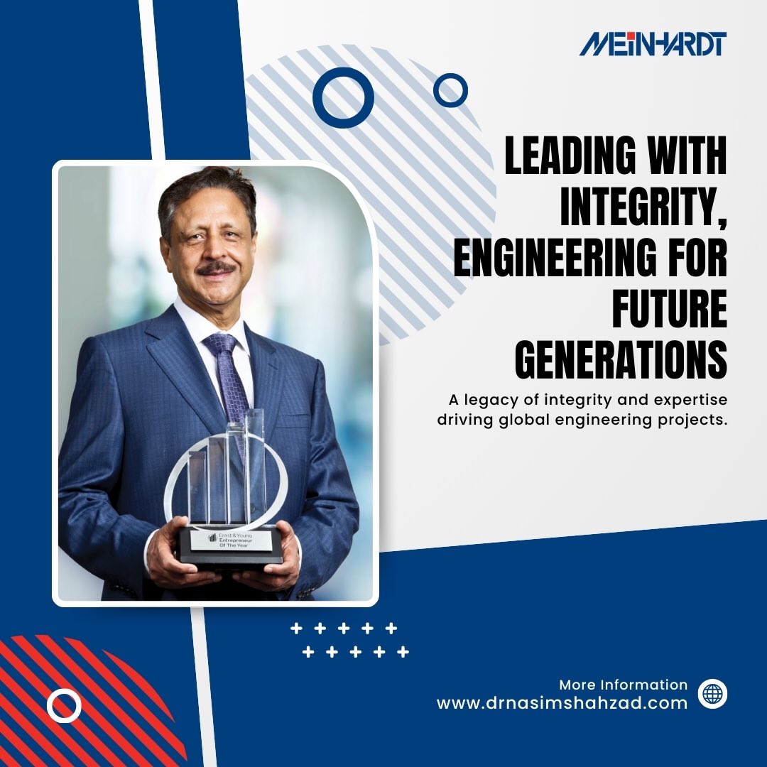 GroupMeinhardt's tweet image. Dr. Nasim Shahzad&apos;s pursuit of excellence leaves a lasting impact, as she delivers world-class engineering solutions that stand the test of time, inspire future generations, and cement her legacy as a leader in her field. #LegacyInEngineering #WorldClassSolutions #Engineering