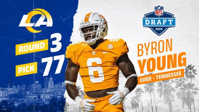 🚨REPORT: #Rams star Byron Young thought the #Raiders were drafting him. Vegas called him, and then when his name was announced, the other Byron Young was selected.

7 picks later, LA selected Byron Young.

THE RAIDERS MAY HAVE DRAFTED THE WRONG GUY…. &amp; then cut him.

(Via ESPN)