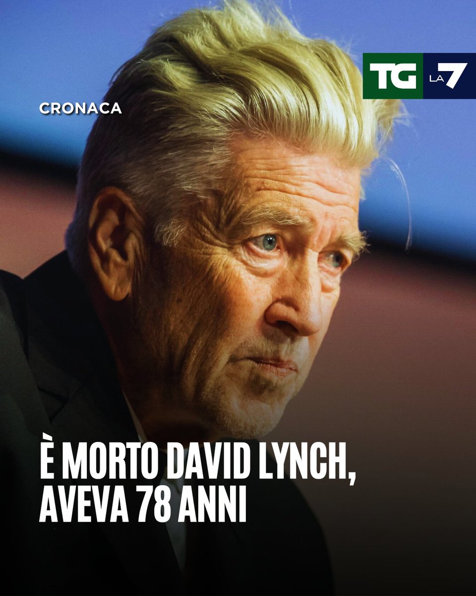 È morto David Lynch, aveva 78 anni 👉 tg.la7.it/cultura-e-soci…