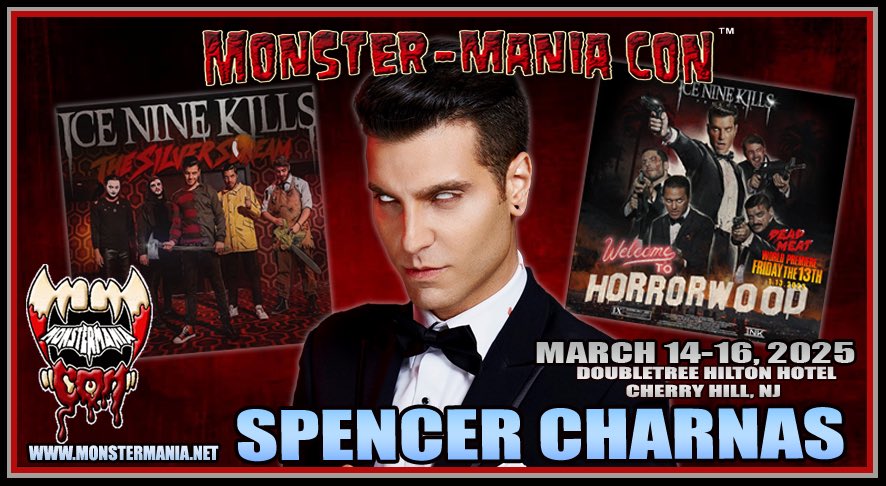 MonsterManiaCon's tweet image. Meet SPENCER CHARNAS of @ICENINEKILLS at #MonstermaniaCon 
Special Hip To Be Scared photo op!
Tix: monstermania.net
#INK #iceninekills #slasher #horror #horrorfamily #horrorfans #newjersey #philly #delaware #newyork #cosplay #cosplayers #Monstermania