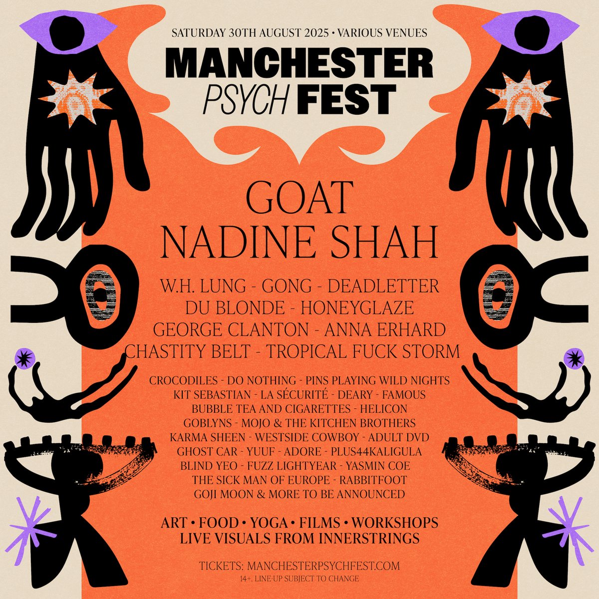 𝑪𝑯𝑨𝑺𝑻𝑰𝑻𝒀 𝑩𝑬𝑳𝑻 (@chast1tybelt) on Twitter photo we're excited to play this years <a href="/mancpsychfest/">ManchesterPsychFest</a> 🤘tickets on sale now!
manchesterpsychfest.com we're excited to play this years <a href="/mancpsychfest/">ManchesterPsychFest</a> 🤘tickets on sale now!
manchesterpsychfest.com