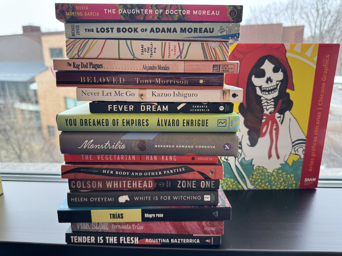 Maia Gil'Adí (@maiagiladi) on Twitter photo Reading list ready for Spring 2025! Grad seminar “Race, Aesthetics, Speculation” and undergrad class “Monsters, Haunting, and the Nation.” So much good spooky stuff! <a href="/JohnsHopkins/">Johns Hopkins University</a> <a href="/JHUArtsSciences/">Johns Hopkins Arts & Sciences</a> Reading list ready for Spring 2025! Grad seminar “Race, Aesthetics, Speculation” and undergrad class “Monsters, Haunting, and the Nation.” So much good spooky stuff! <a href="/JohnsHopkins/">Johns Hopkins University</a> <a href="/JHUArtsSciences/">Johns Hopkins Arts & Sciences</a>