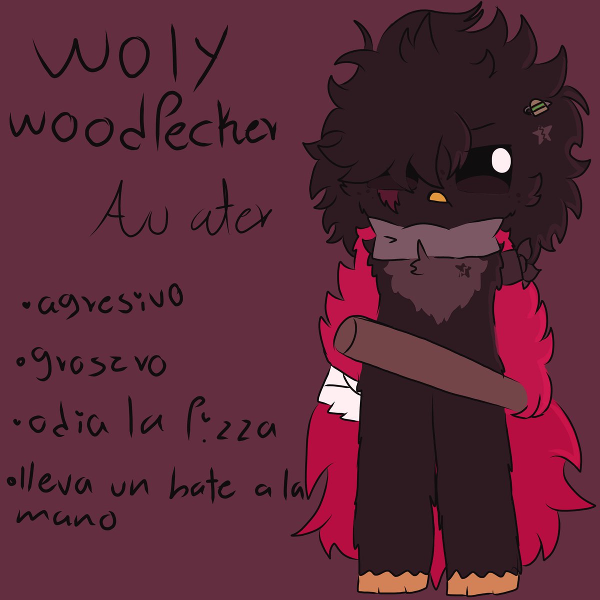 WolyPizza's tweet photo. 🖤Au Alter
🖤Woly alter (mejorando mi oc)🍔
Pueden unirse al au alter los que no han participado✨
✒El au me lo dio Fox oficialmente es mío y pueden unirse >:3✨🖤
Cuidado con Woly por que es capaz de matarte🔪 https://t.co/LHMT2I3KEr