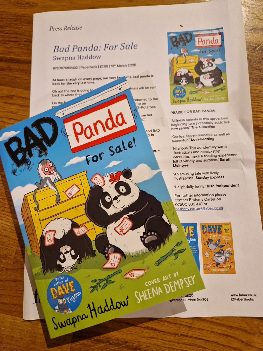 richreadalot's tweet image. Fun packed pages and illustrations that are bound to raise a smile make #BadPanda a classroom favourite with my pupils! 
Thanks @FaberChildrens forcsending me the latest instalment of this series by @SwapnaHaddow ❤️📖 illustrated by @SheenaDempsey