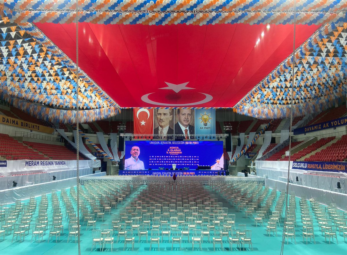 Büyük kongremiz için geri sayım sürüyor. ⏳

Güçlü Konya için, güçlü Türkiye için hazırız, kararlıyız.🇹🇷

📍Konya Spor ve Kongre Merkezi