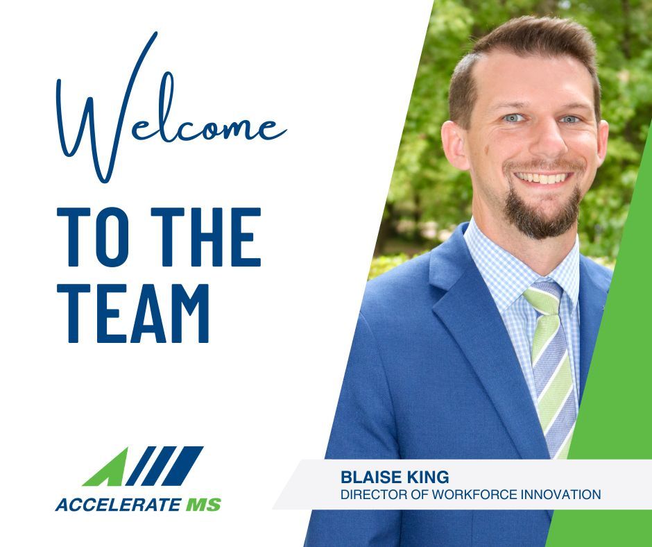 AccelerateMS's tweet photo. Welcome to the team, Blaise! Learn more about our new Director of Workforce Innovation. https://t.co/F0gsyqiMhC #AccelerateMS https://t.co/OEytNAgpMo