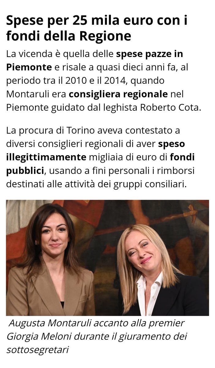 IdaNapolitano5's tweet photo. Prima #rubano poi #frignano
#Montarulli condannata! Per spese pazze con i fondi della regione,25 Mila € per borse griffate,gioielli,vestiti e tanto altro https://t.co/SGaAXzVfmF