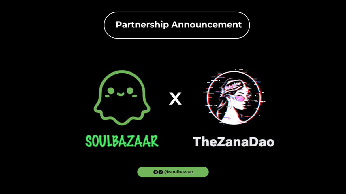TheZanaDao (@thezanadao) on Twitter photo The Degenerate $ZANA DAO is excited to announce a partnership with @soulbazaar! 🫵
$SOULS is incubated by <a href="/AltPartisan/">ALT partisan |</a>, a close friend of @cryptocoinfi - with a proven track record.
How will $SOULS benefit $ZANA?
Well, say welcome to our Marketing agent - set up by The Degenerate $ZANA DAO is excited to announce a partnership with @soulbazaar! 🫵
$SOULS is incubated by <a href="/AltPartisan/">ALT partisan |</a>, a close friend of @cryptocoinfi - with a proven track record.
How will $SOULS benefit $ZANA?
Well, say welcome to our Marketing agent - set up by