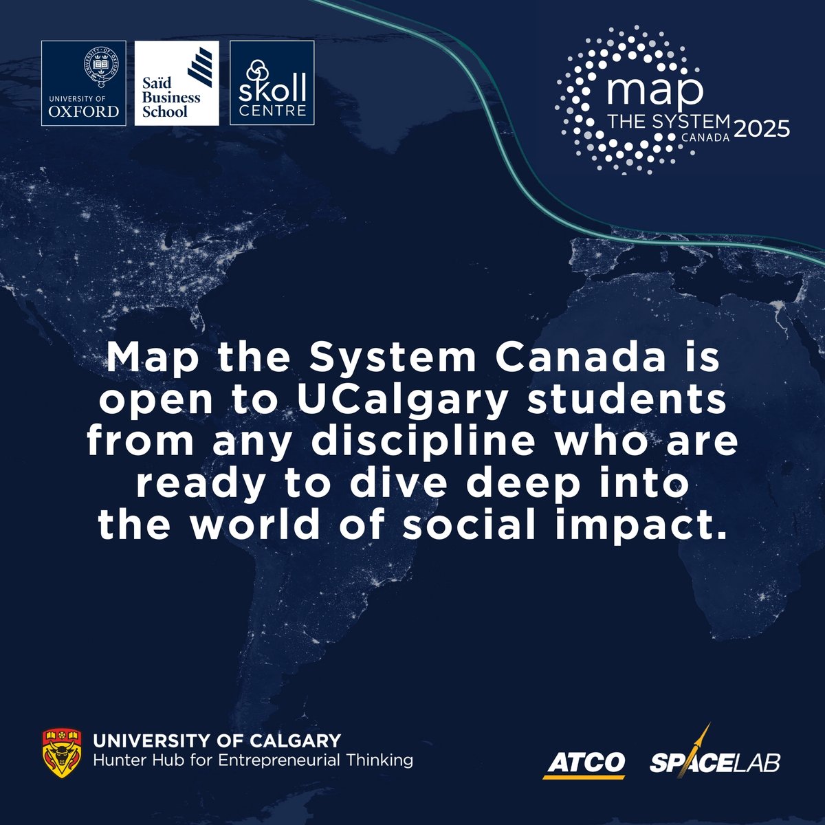 SchulichENGG's tweet image. Passionate about making a positive difference? 

@UCalgary students are invited to apply and take part in #MapTheSystem - a co-curricular program hosted by @UniofOxford &amp;amp; powered by @HunterHubYYC.

Registration closes January 31: ucalgary.ca/hunter-hub/pro…

#YYC #UCalgary
