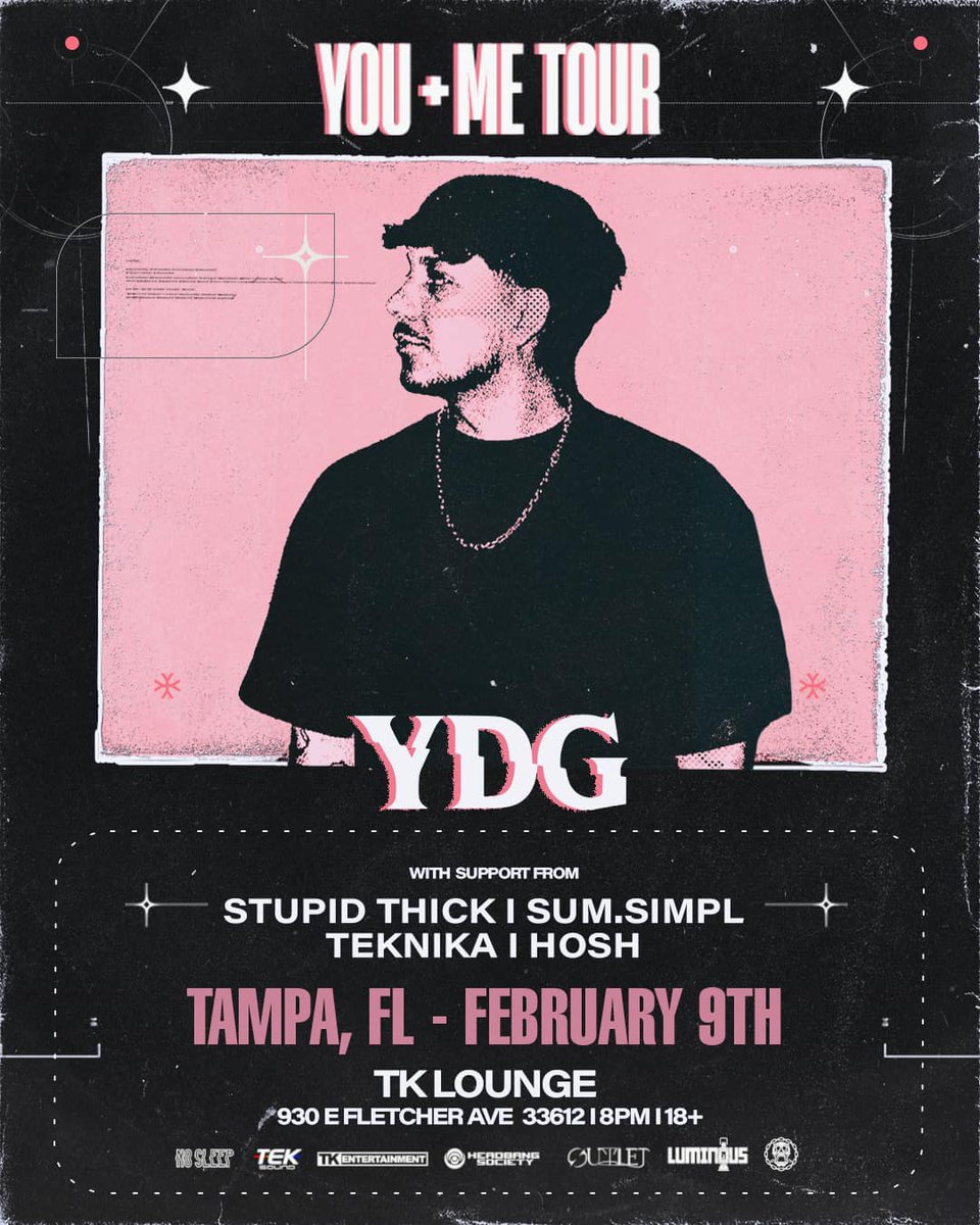 FULL LINEUP DROP FOR YDG DAY 2!🟣

Tampa, are you ready?!🔊