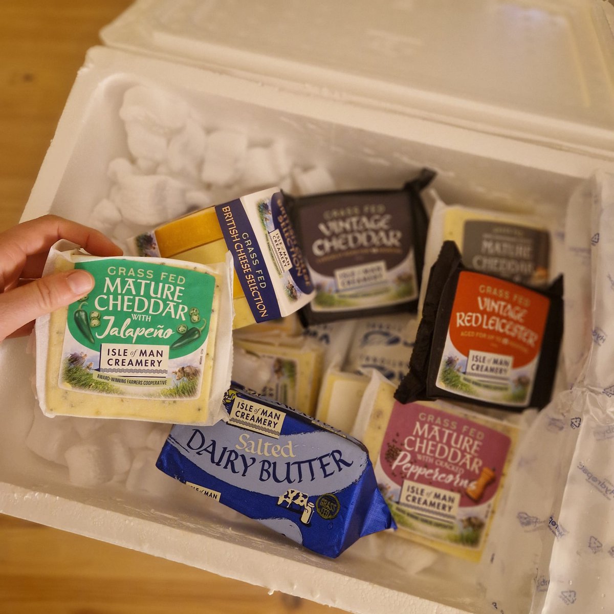 Massive thanks <a href="/CooilDavid/">David Cooil</a> and <a href="/iomcreamery/">Isle of Man Creamery</a> for sending this exciting package! Especially useful ahead of #NationalCheeseLoversDay on Monday.