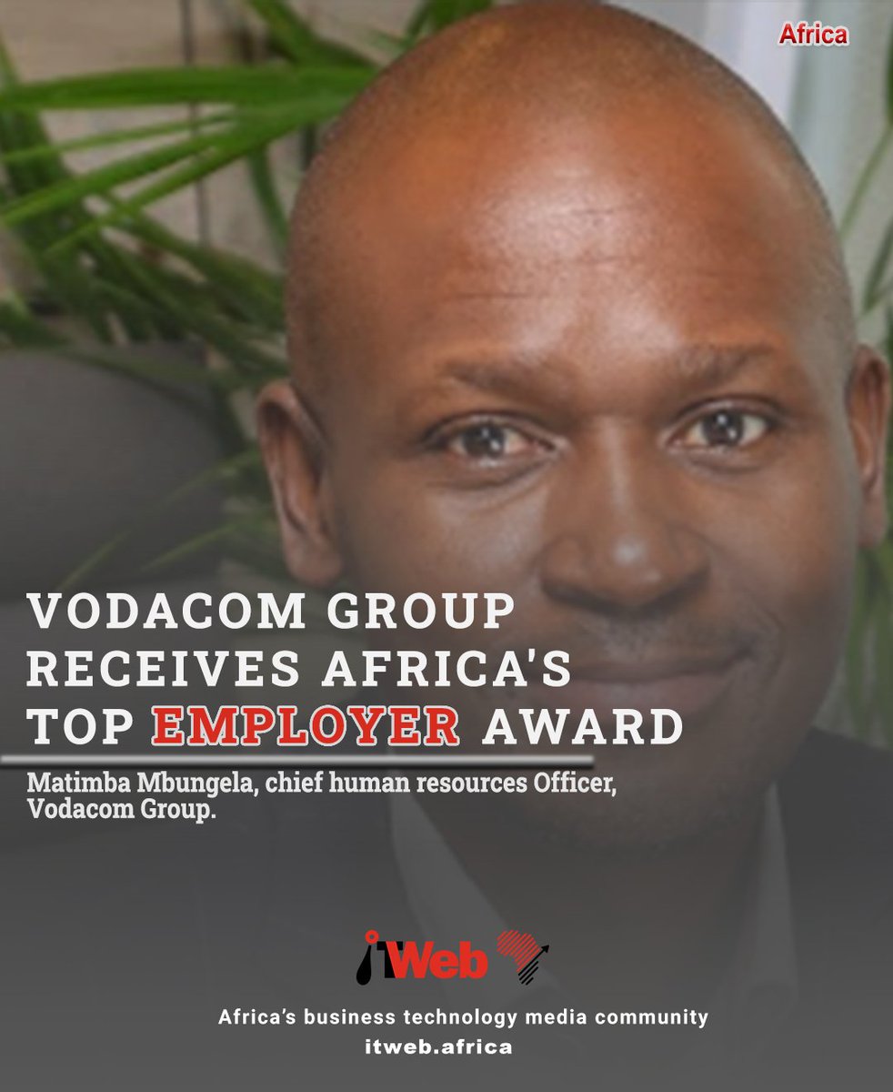 ITWebAfrica's tweet image. The Top Employers Institute has named Vodacom Group Africa's top employer for the second year in a row. 
itweb.africa/content/rW1xLv…
#vodacom #employer #award