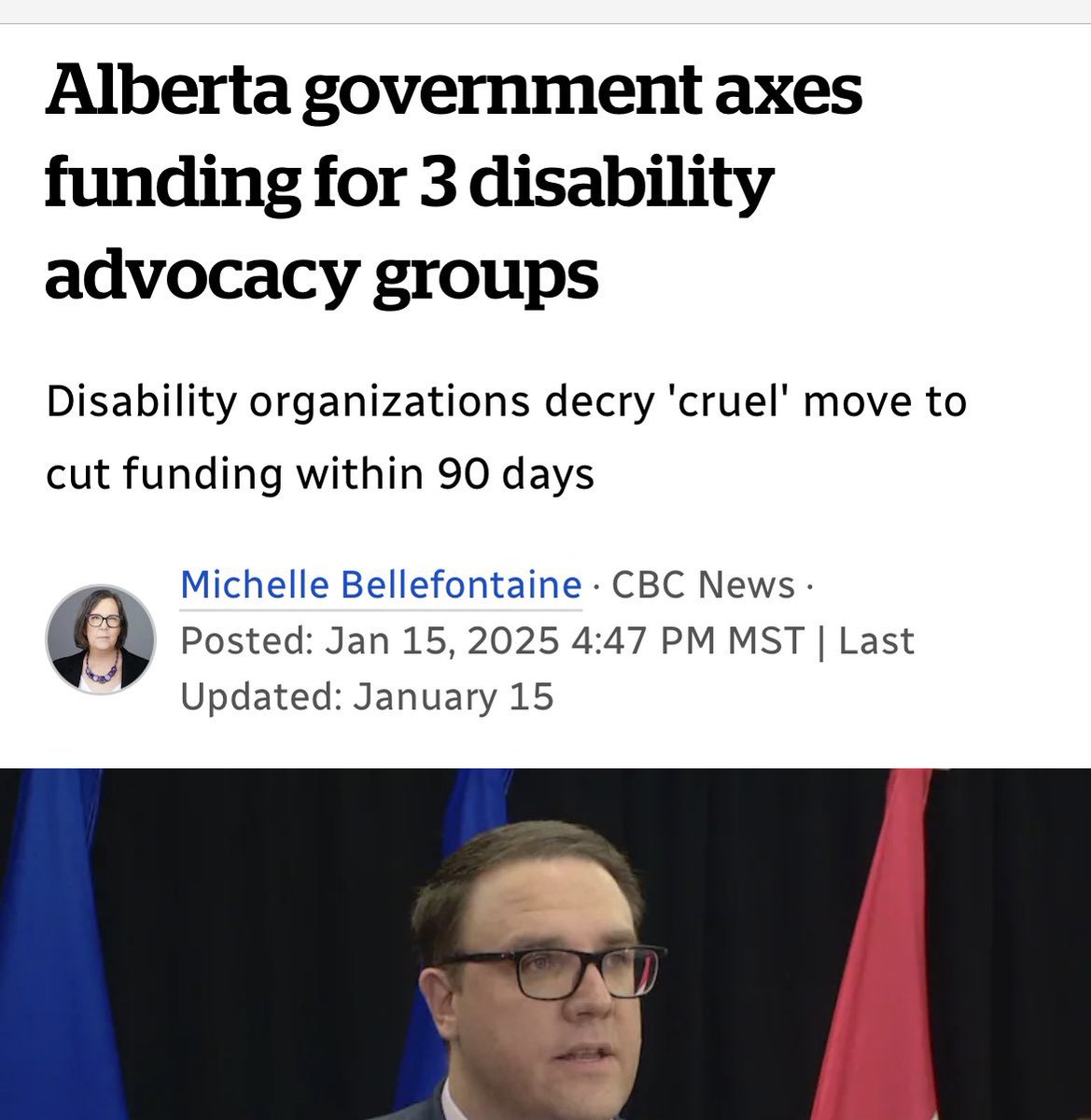 To save less than 0.0005% of the budget Jason Nixon and the UCP will leave disabled Albertans without a voice to advocate for themselves.

The cruelty is the point. #AbLeg