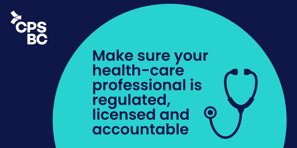 Only physicians and surgeons who are licensed by CPSBC are authorized to practise medicine in BC. Receiving care from someone who is not licensed could put your health and safety at risk. Confirm a physician or surgeon is licensed on our website: ow.ly/BNmG50UfruC