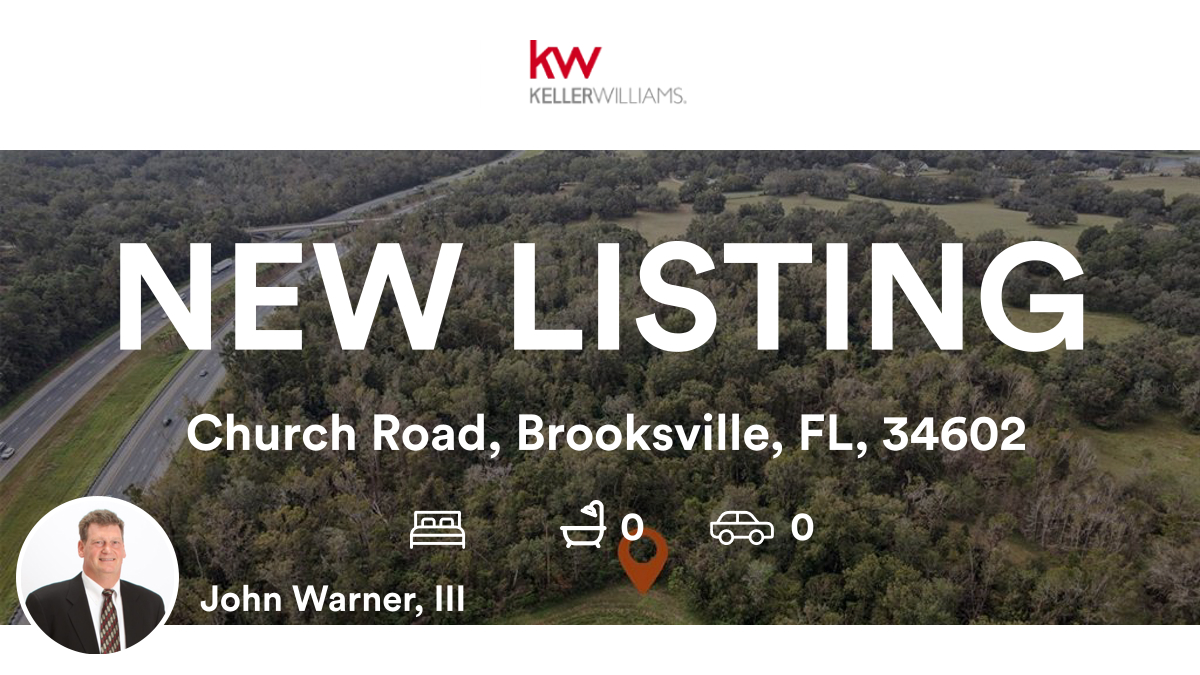 JohnWarnerSells's tweet photo. 📍  Church Road, Brooksville, FL, 34602

My latest listing on RateMyAgent.
FL Real Estate  3281604
https://t.co/Qsw5lmsLRY

...
#ratemyagent #realestate #KELLER_WILLIAMS_SOUTH_SHORE https://t.co/07Kw7LJmIa