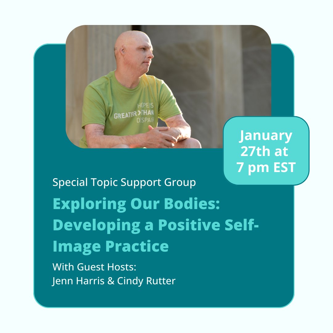 Kick off 2025 with self-love &amp; positivity! 🌟 Join us for our first special topic support group of the year: Exploring Our Bodies: Developing a Positive Self-Image Practice 🧘‍♂️

👉 Sign up today at: hubs.ly/Q030ZPrb0

#selflove #bodypositivity #supportgroup #burnsurvivor