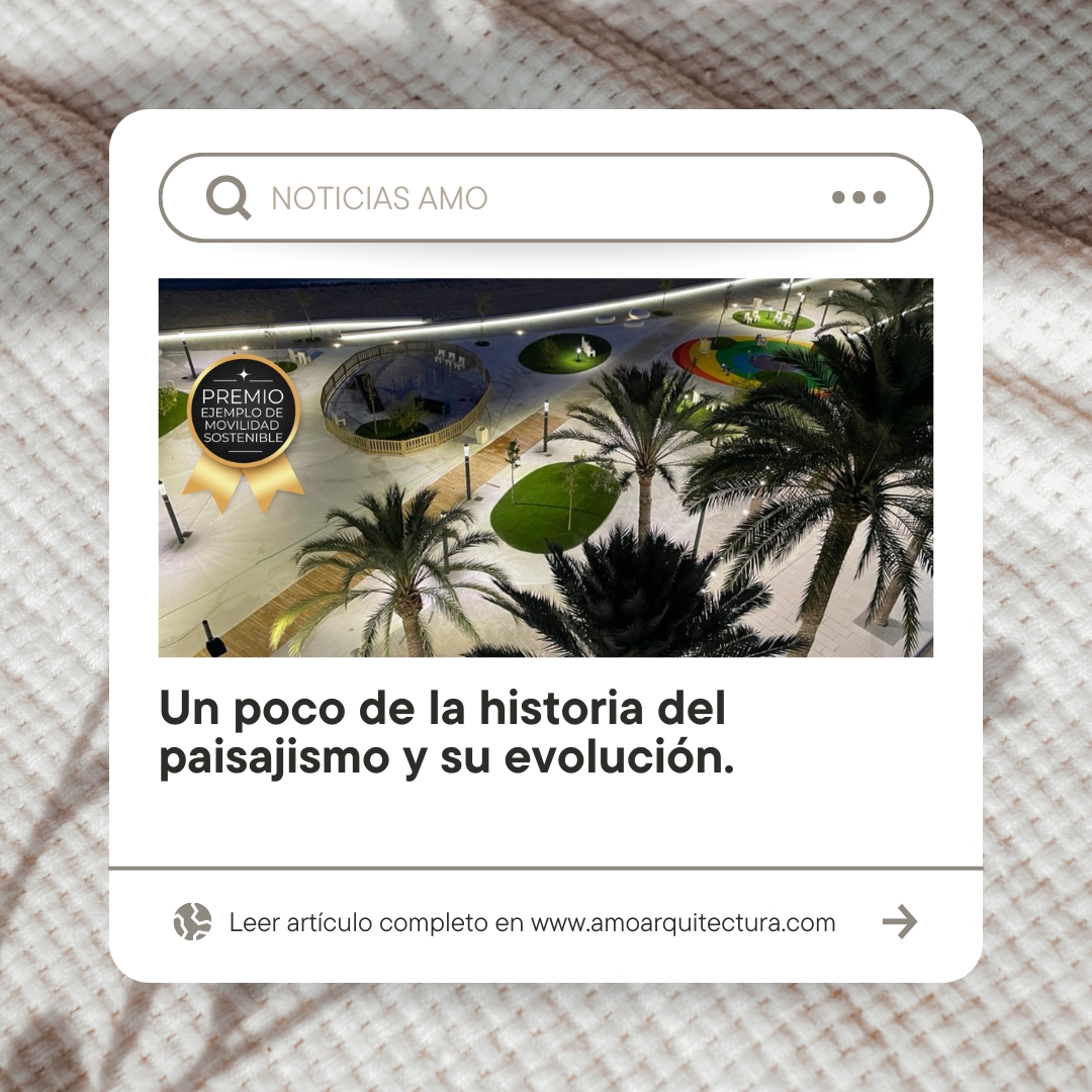 AMOarquitectur's tweet photo. Descubre la historia del #paisajismo, desde jardines antiguos hasta espacios urbanos sostenibles. 

🏆 Celebramos el Premio a la Movilidad Sostenible, reflejo de nuestro compromiso con el diseño responsable. 

👉 Más información en https://t.co/eoUObOODYh

#arquitectura #proyecto https://t.co/AUmSb8sJyz