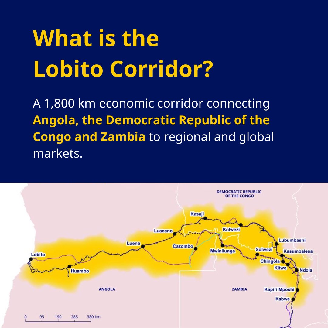 Our efforts here in Paris with representatives from France and Angola are strongly focused on the transformative project known as the Lobito Corridor.

This 1,800 km railway connects the local potential of Angola, Zambia, and the Democratic Republic of Congo to global markets,