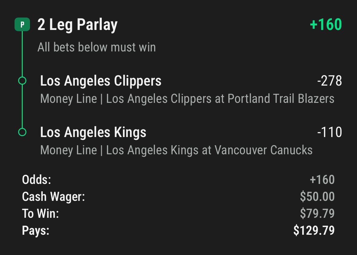 SportBettors's tweet photo. FEELIN A LIL SNEAKY TODAY

2 GAME LA 🏖️🔥PARLAY NBA/NHL 

Los Angeles Clippers ML ⛵️
Los Angeles Kings ML 🤴
+160

ANDDDDDD🫣🫣🫣🫣🫣

3 WAY CORN BALL PARLAY +600 🌽 🌽🌽
(Check the 2nd picture)

Bet slips ⬇️ https://t.co/pPv2uR3Hb3