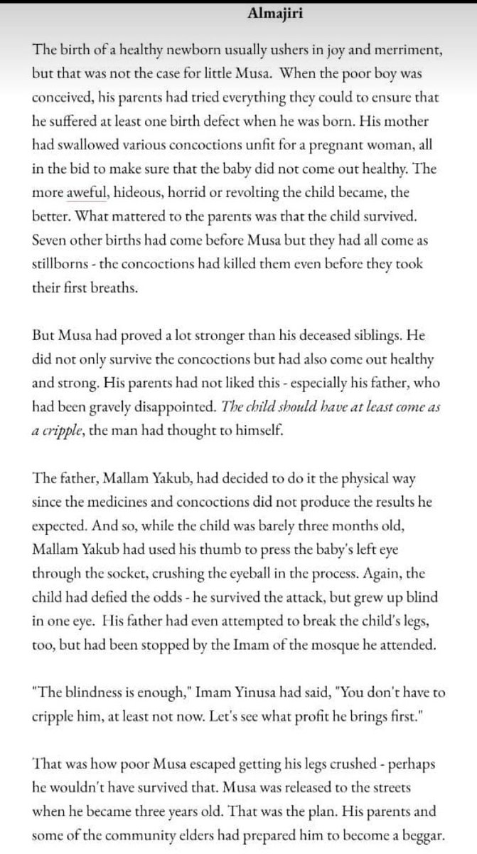 RockerVellar's tweet image. Almajiri: A story worth the read.