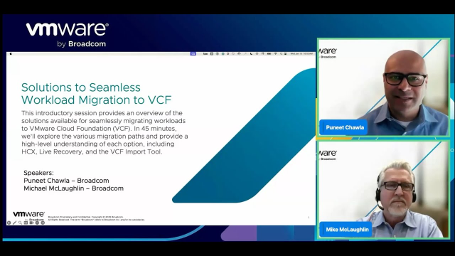 Migrating Workloads to VCF - Seamless Solutions dy.si/q9fR8F2