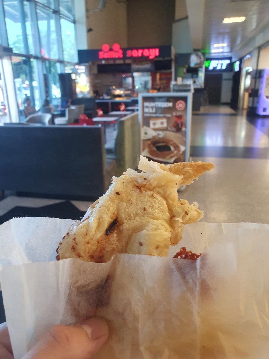 Simit sarayından aldığım simitin içinden böcek çıktı.
Garsonu çağırıp şikayetimi ilettiğimde patavatsız bir şekilde 'efendim böcek ikramımızdır, böcek için ayrıca ücret ödemenize gerek yoktur" cevabını aldım.
Yeme yedirme
#BoykotSimitSarayı