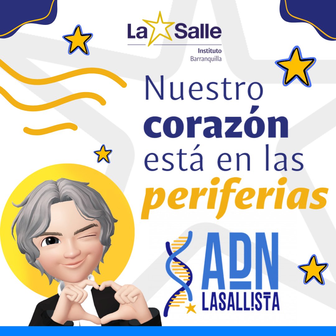 islasalle's tweet photo. #ADNLasallista🧬⭐️  

La Reflexión Número 10 del ADN Lasallista nos inspira a trabajar unidos a través del lema: "Nuestro corazón está en las periferias". 🙏🌏💙 https://t.co/giIxbandb9