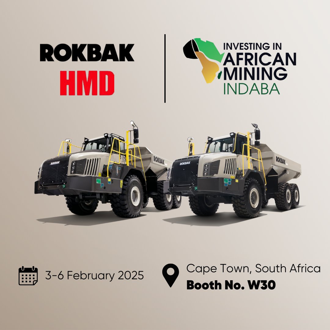 We're excited to be joining dealer, HMD <a href="/MiningIndaba/">Mining Indaba</a>, 3rd-6th February in Cape Town, South Africa 🌍 This is a huge milestone as we attend our first event in Africa growing the Rokbak presence across the continent. Read more➡️ow.ly/H0zr50UHFrV
#Rokbak #MiningIndaba2025