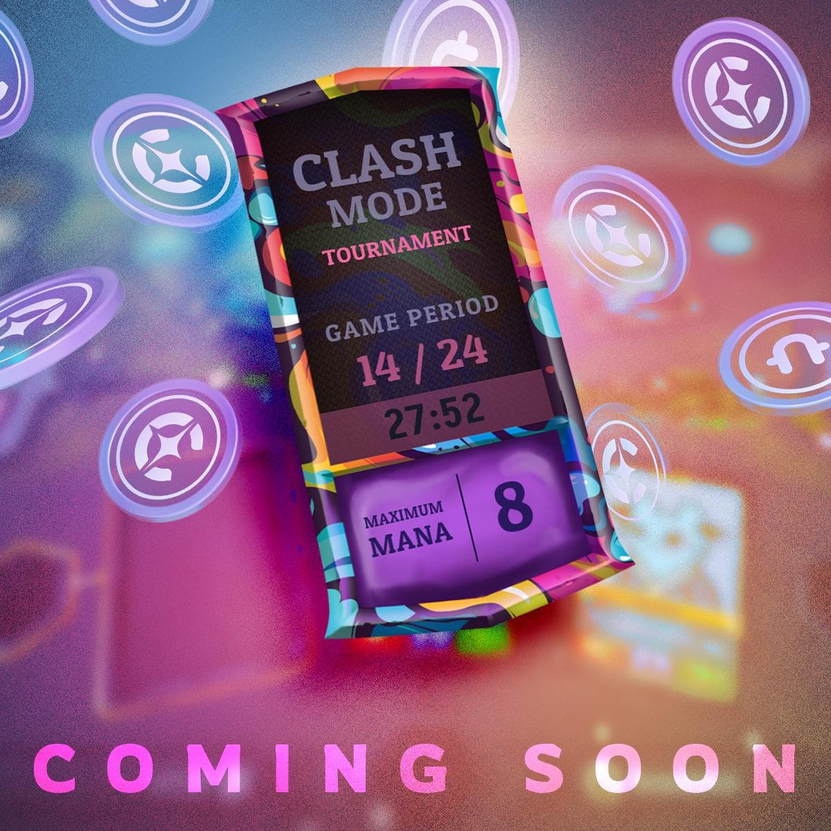 theclashub's tweet photo. #Clash Mode is coming soon!🕹

Get ready to showcase your skills, compete daily, and earn rewards in an all-new #tournament experience. 🏆⚔️

A new way to #challenge yourself is just around the corner. 
Stay tuned! 👾 https://t.co/ZUqLn4cpsQ