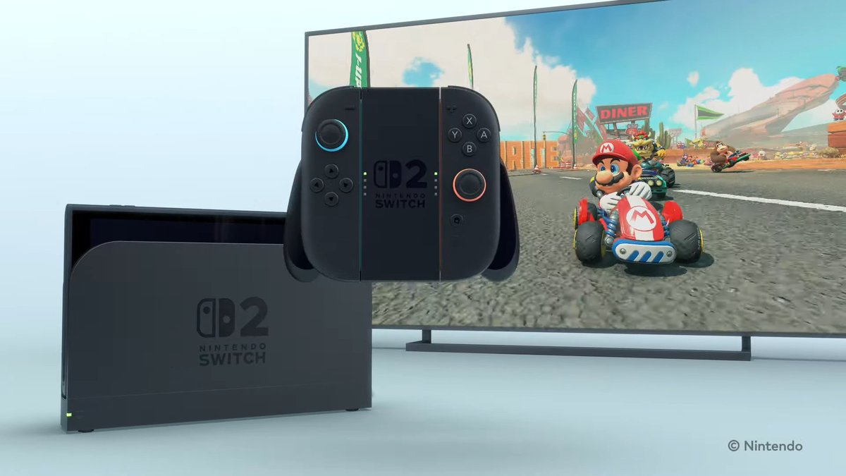 denfaminicogame's tweet photo. 【Switch2】『マリオカート』新作？映像が「Nintendo Switch 2」発表映像に登場し話題に
https://t.co/pa2byDA0zH

映像に新コースが登場し「マリカ新作」の可能性が浮上。スタート地点のアウトラインは24個あり「24人対戦になる」というファンの考察もSNS上で話題に https://t.co/vN7NU993UM