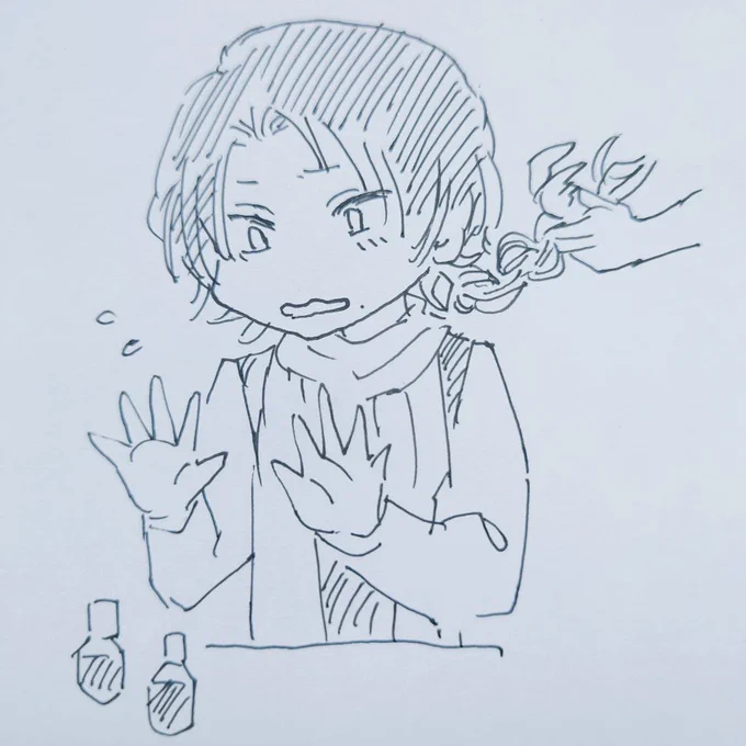 ちょこたさん、お題ありがとう🙆

かわいいちょっかいになりました🎀
(三つ編みされてるところ) 
