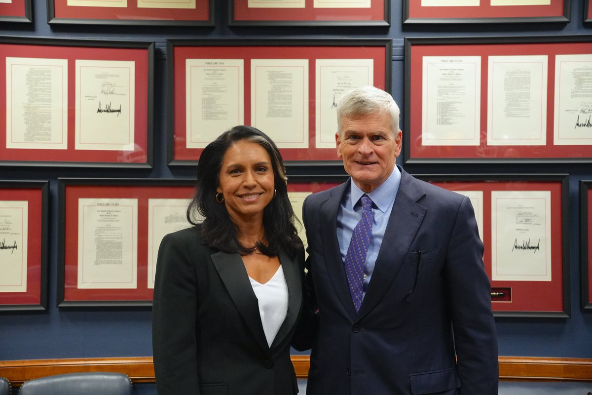 U.S. Senator Bill Cassidy, M.D. (@senbillcassidy) on Twitter photo It was important to meet with President Trump's nominee for Director of National Intelligence <a href="/TulsiGabbard/">Tulsi Gabbard 🌺</a>. The New Orleans attack shows that whoever fills this position must be strong and competent. We talked about protecting our country so we can all live freely and in It was important to meet with President Trump's nominee for Director of National Intelligence <a href="/TulsiGabbard/">Tulsi Gabbard 🌺</a>. The New Orleans attack shows that whoever fills this position must be strong and competent. We talked about protecting our country so we can all live freely and in