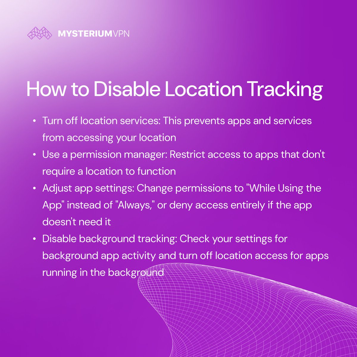Protect your phone from being tracked! 📱❌
• Turn off location services when not needed. 
• Review and limit app permissions. 
• Use a VPN to encrypt your data. 
• Avoid public Wi-Fi for sensitive activities. 
• Keep your phone updated. 
Stay private and secure! 
Learn