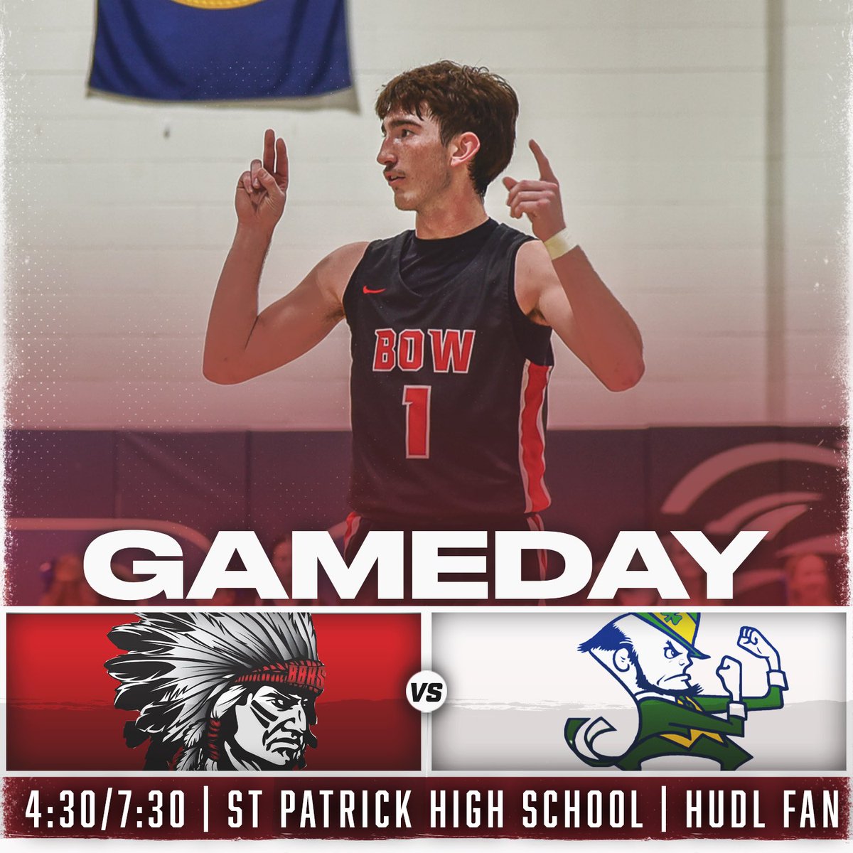 ‼️GAMEDAY‼️
 
🆚 St. Patrick’s
📍 St. Patrick High School 
⏰ JV 4:30 V 7:30
📺Hudl Fan