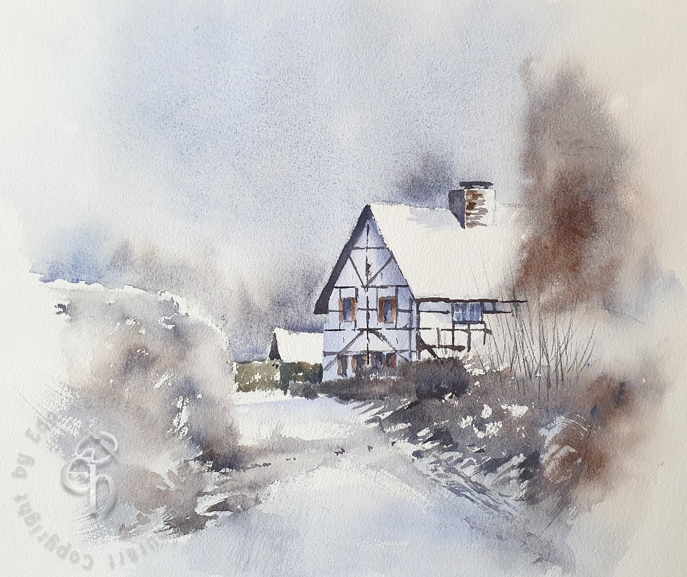 Snowpath III
Millford 300 grams cp

<a href="/StCuthbertsMill/">St Cuthberts Mill</a> 
Industria Maimeri
Princeton Artist Brush