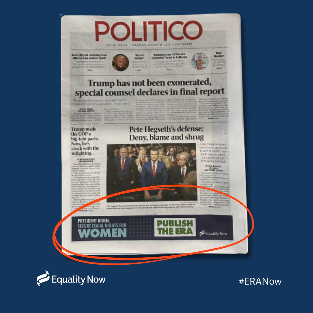 Our letter is headed to <a href="/POTUS/">President Donald J. Trump</a>. President Biden our message is clear, publish the #ERA. #YourMoveMrPresident