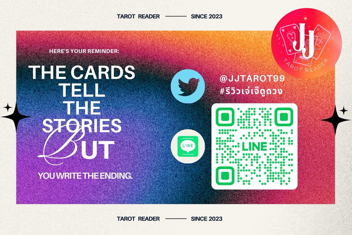 jjtarot99's tweet photo. ✨🔮เจ่เจ๊ยังรับดูดวงอยู่นะคะ🔮✨

ใครสนใจอยากดูดวงกับเจ่เจ๊ เจ่เจ๊มีโปรโมชั่นปักหมุดไว้แล้วน้า สงสัยทักมาถามได้เลยค่า ถ้าทักดีเอมแล้วเจ่เจ๊ไม่ตอบ แนะนำให้ทักLineOAมาเลยนะคะ ดีเอมไม่ค่อยแจ้งเตือนค่า #เจ่เจ๊ดูดวง #ดูดวงไพ่ยิปซี #ดูดวง #ดูดวงแม่นๆ #ดูดวงไพ่ออราเคิล https://t.co/rdLReOhmva