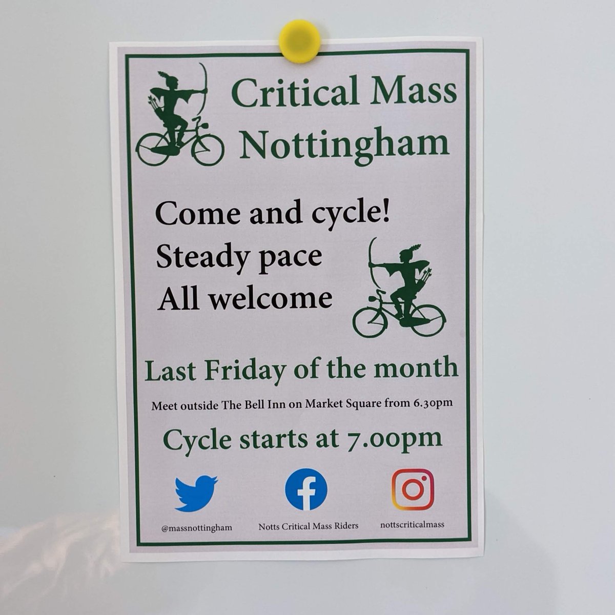 The next Critical Mass Nottingham cycle ride will take place on Friday 31st January 2025!  Join us for nicely paced big group cycle around the city.  This is a celebration of cycling and call for more action needed to make cycling safer and easier.  #nottingham #cycling #cycle