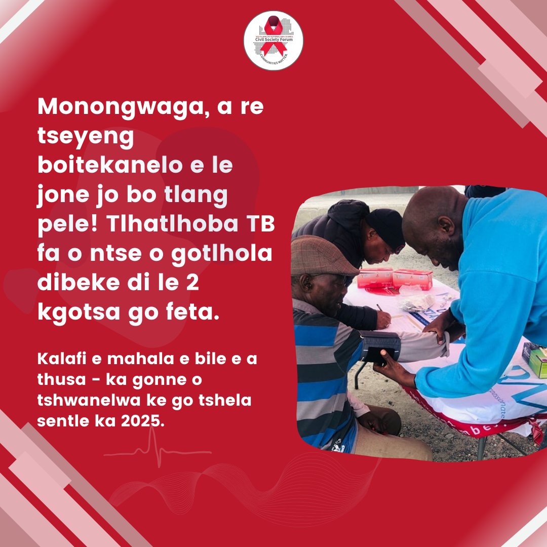 CsfSanac's tweet photo. This year let's prioritize health πͺπΎ. #TBprevention #HealthyStart #sanaccsf #tbhivcare #letcommunitieslead #communitiesmatter #prioritizeyourhealth #GetTestedForTB #LetsEndTB
@TBHIVCare @RHAPnews @HealthZA @BestHealthSolu1 @RitshidzeSA @CivilSociety_SA @UbuntuMen @SANERELA2023 https://t.co/qxqqEUW0z0