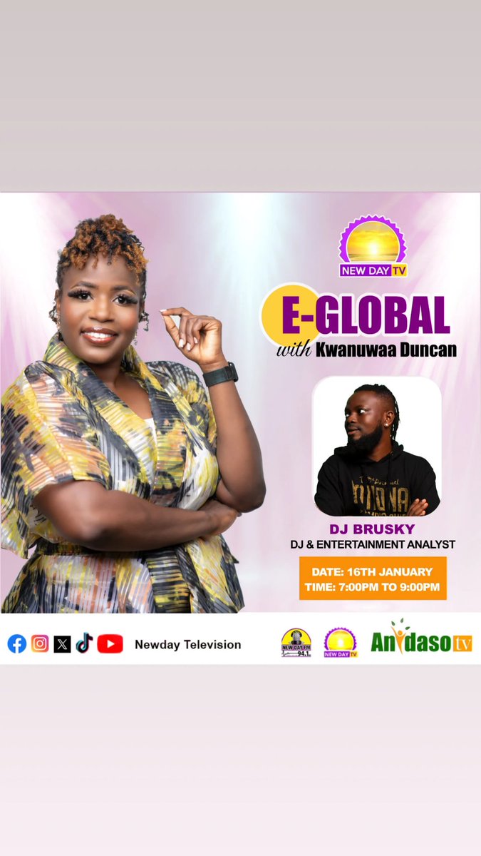 Stay glued On Your TV Set Tonight On Newday Television  And Let's Talk About Entertainment and more. Call Me 
                         The HIGHEST